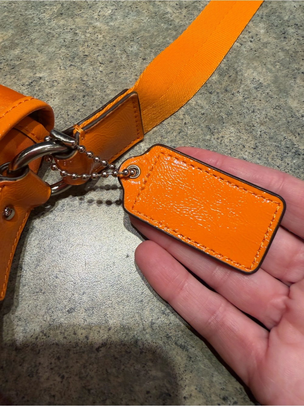 Authentic Coach F77490 Citrine Orange Signature Nylon Messenger Crossbody Y2K - Picture 14 of 14